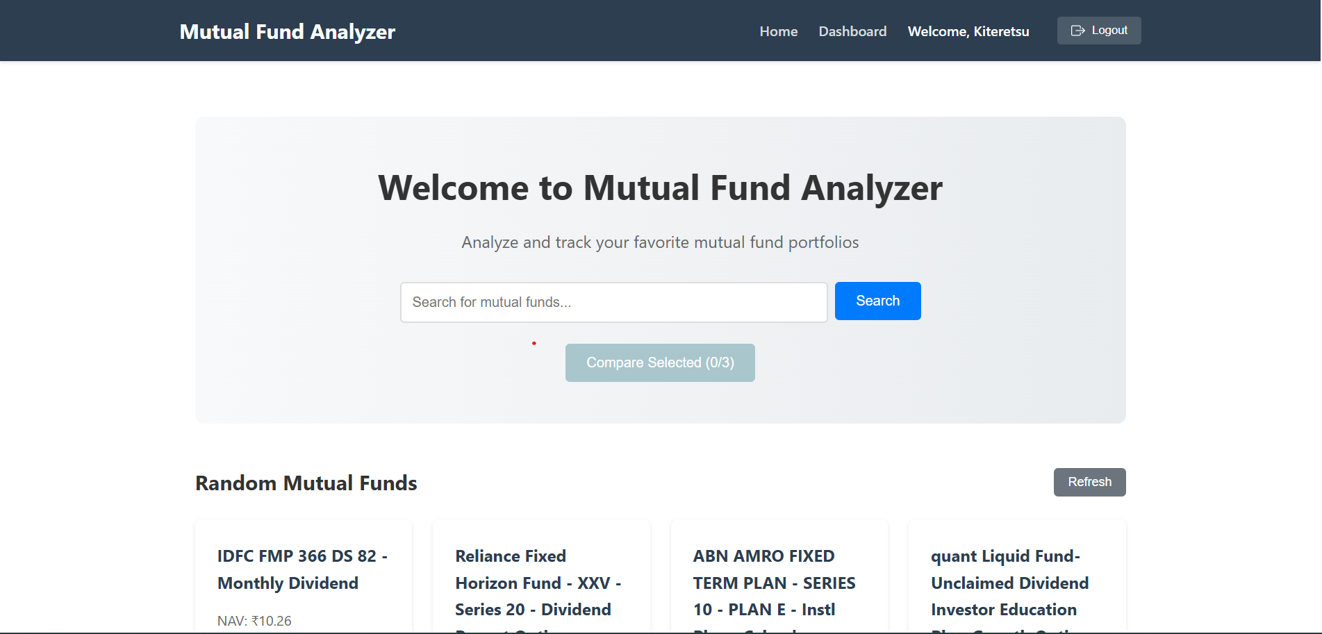 Mutual Fund Analyzer