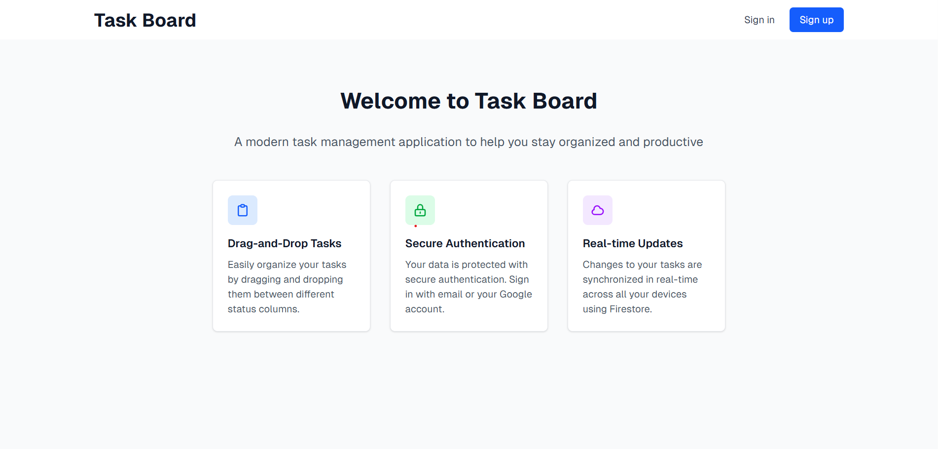 Task Board - Real-Time Task Management